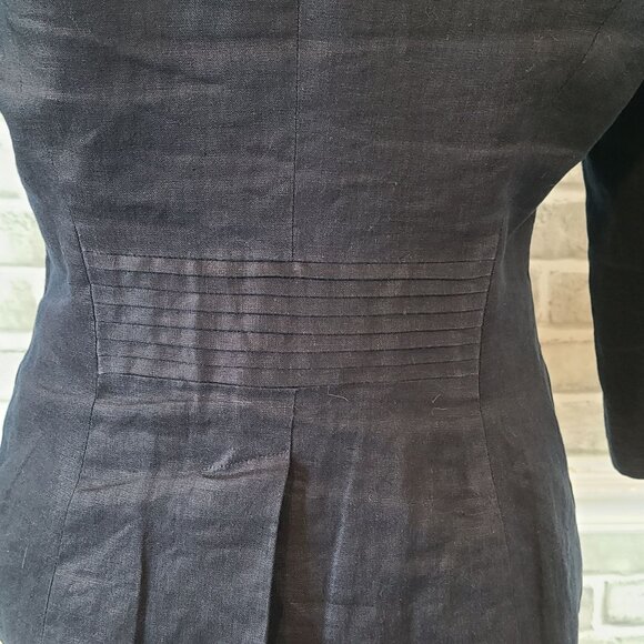 Banana Republic Navy Blue Linen Lightweight Blazer Jacket Career Casual Women 6 - Picture 10 of 10